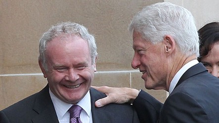 Martin McGuinness Bill Clinton Bbc still